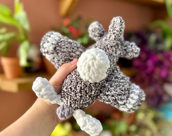 Crochet Toy Plane Plushie Handmade Plushie Airplane Emotional Support Plushie Imaginative Play Toy