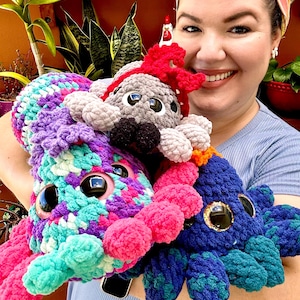 Handmade Spider Crochet Plushie Stuffed Animal Crochet Spider Plushie