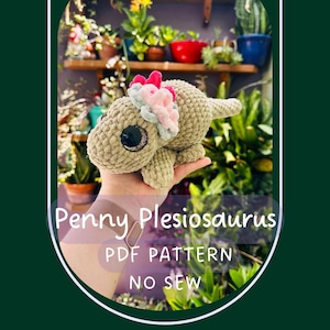 Virkat vattendinosauriemönster: Plesiosaurus Plushie Amigurumi (PDF-mönster)