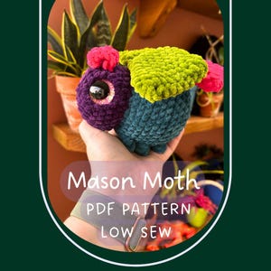 Chunky Crochet Moth Pattern: Amigurumi Bug Plushie (PDF Instructions