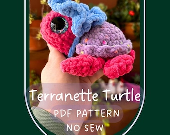 Padrão de tartaruga de crochê: Mini pelúcia Terranette sem costura (padrão em PDF)