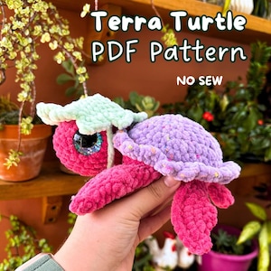 Turtle Crochet Pattern Turtle Plushie Pattern No Sew Crochet Turtle Plushie Pattern Easy Beginner Friendly Instructions