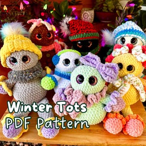 Schneemann Häkelanleitung: Winter Tots Amigurumi Plüschtier (PDF Pattern)