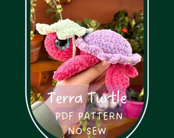 Padrão de Crochê da Tartaruga da Terra: Pelúcia sem Costura (Padrão em PDF)