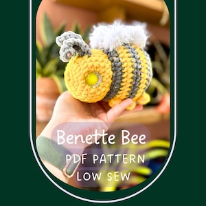 Crochet Bee Pattern: Chunky Bee Amigurumi Bug (PDF Instructions)