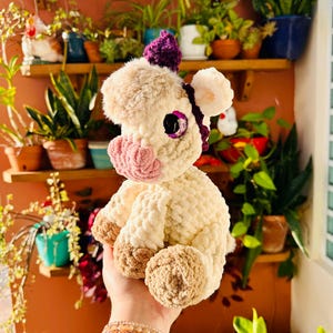 Peluche de vaca de ganchillo: Juguete de vaca hecho a mano imagen 4