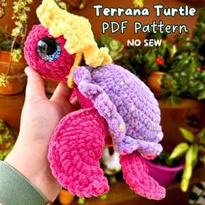 Turtle Crochet Pattern Terrana Turtle Plushie Pattern No Sew Crochet Turtle Plushie Pattern Easy Beginner Friendly Instructions