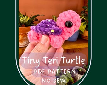 Pocket Mini Crochet Turtle Pattern: Tiny Teri Plushie (PDF Pattern)