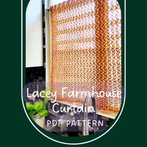 Padrão de cortina de crochê: cozinha estilo fazenda rendada (padrão em PDF)