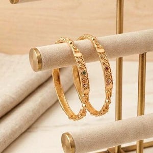 Pulseras geométricas de lujo chapadas en oro, conjunto de pulseras con piedras multicolores de primera calidad, joyería elegante y llamativa, accesorio de moda de estilo americano...
