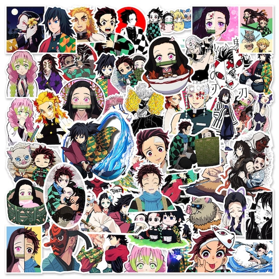 Demon Slayer Stickers/japan Anime/cool Waterproof Etsy Demon Slayer Stickers/japan Anime/cool Waterproof Etsy