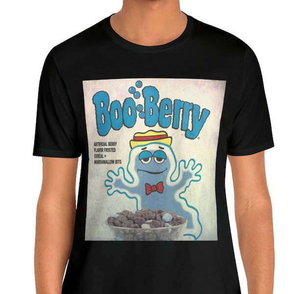 Halloween BOO BERRY Tshirt T-shirt T shirt Vintage Aesthetic Retro Cereal Tee Distressed