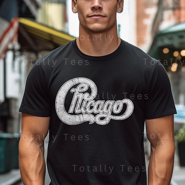 CHICAGO Logo T-shirt Shirt Tshirt Band Tee Vintage Aesthetic Distressed T shirt