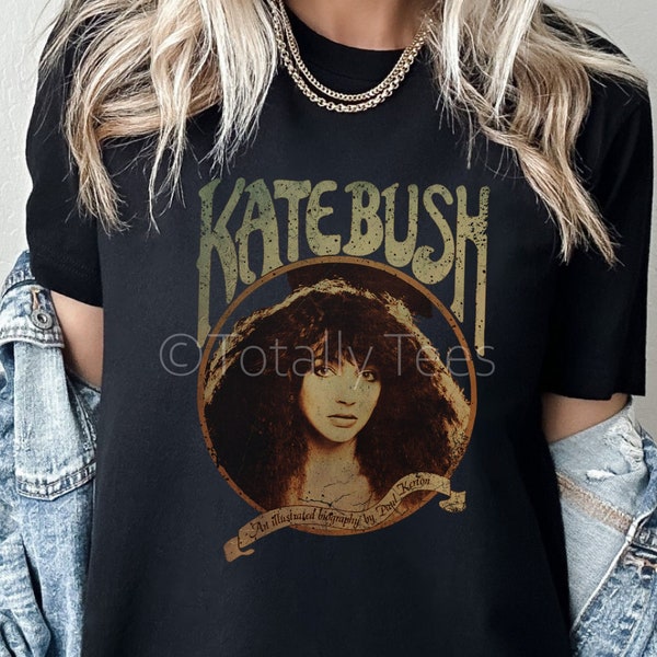 KATE BUSH T Shirt Tshirt T-shirt Tee Shirt Retro 1980s Style Band Tee Unisex Vintage Aesthetic Distressed