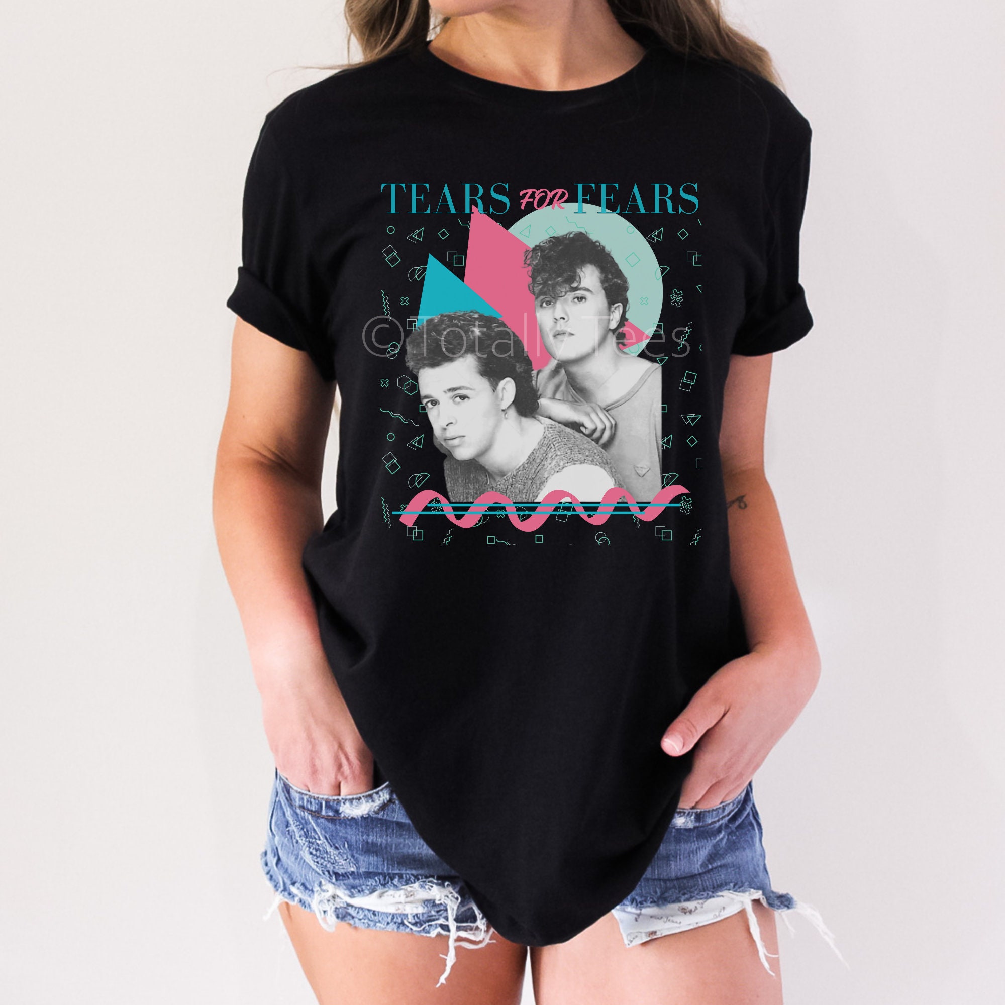 TEARS for FEARS Tshirt Tshirt T Shirt Tee Shirt Band Tee 1980s Vintage