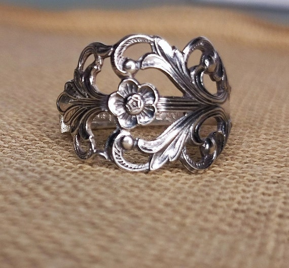 830 Silver Norwegian Spoon Ring. Birthday Gift for Mum. Birthday