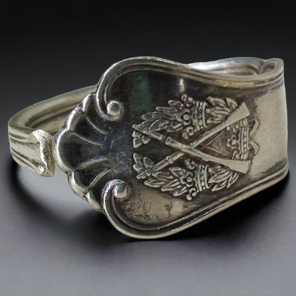 1950's double rifle silver Skandinavien vintage spoon ring