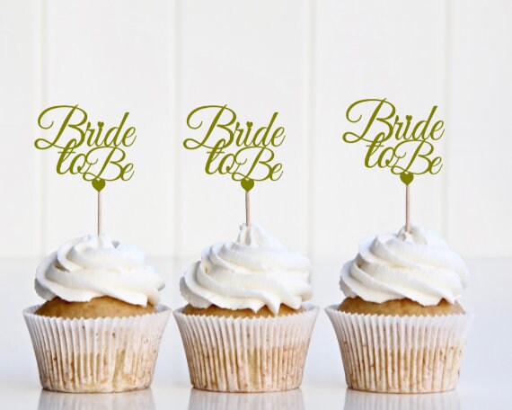 24 Stück Bride To Be Cupcake Topper – Glitzernde Herz-, Diamant- & Kleid-Motive Für Hochzeit & Junggesellinnenabschied