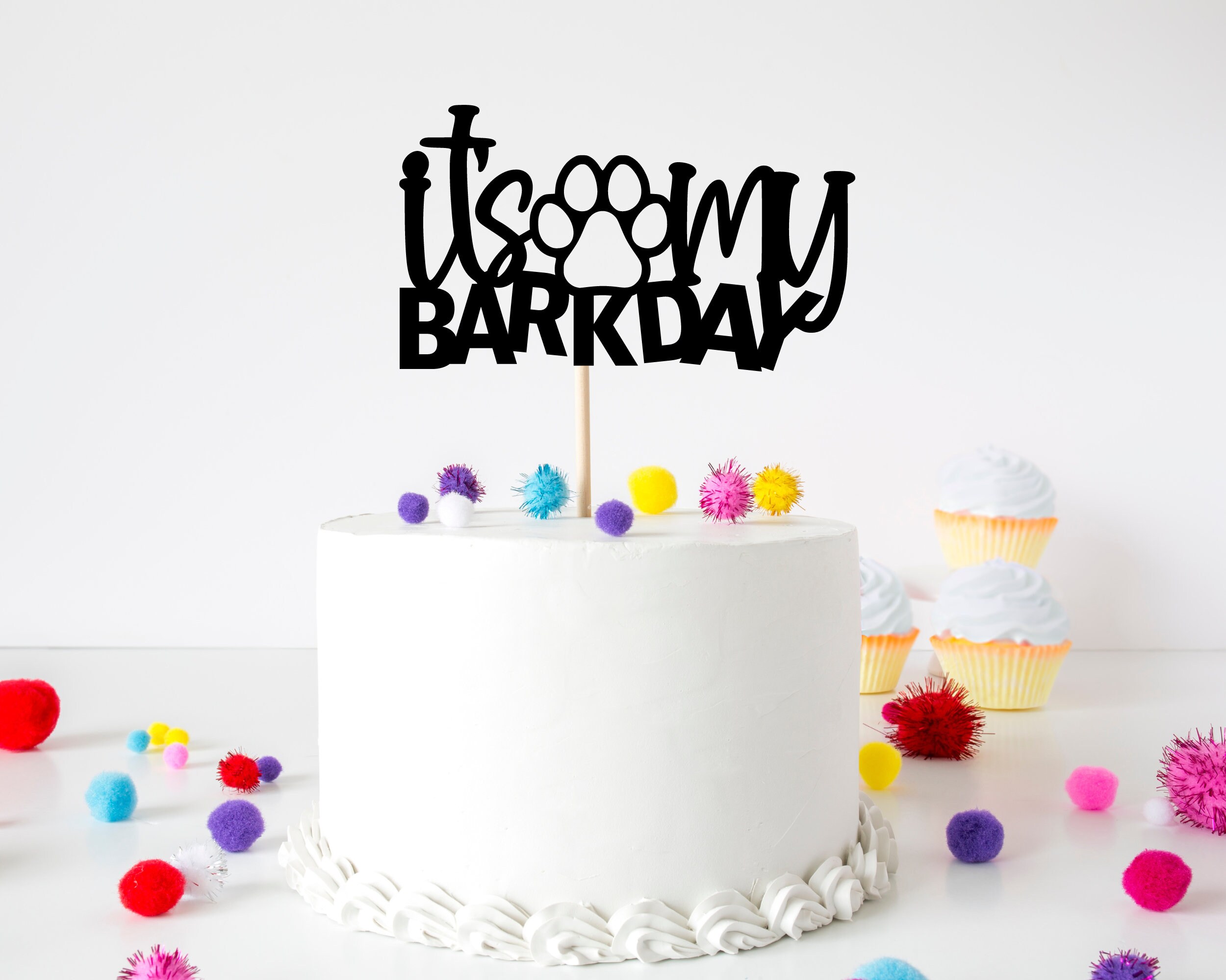 Happy Barkday Banner Für Hundegeburtstag – Gold Glitzer, Mit Pfotenabdrücken, Vormontiert