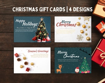 Christmas Gift Cards | Happy Holiday | Merry Christmas | Season Greetings | Gift Cards