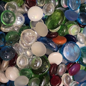 100 glass Counters / Gems for gaming! MTG Magic the Gathering Life Counters, Poison, +1/+1 etc!