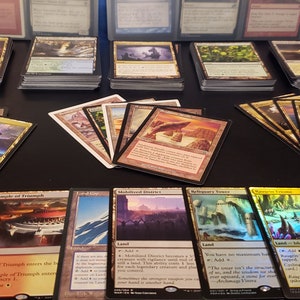 100 Non-Basic Land MTG Magic the Gathering Card lot with Rares/Mythics pulled from Huge Collection!