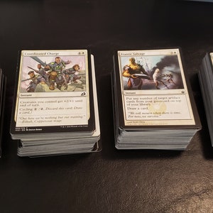 100 random WHITE Magic the Gathering MTG Card lot with RARES