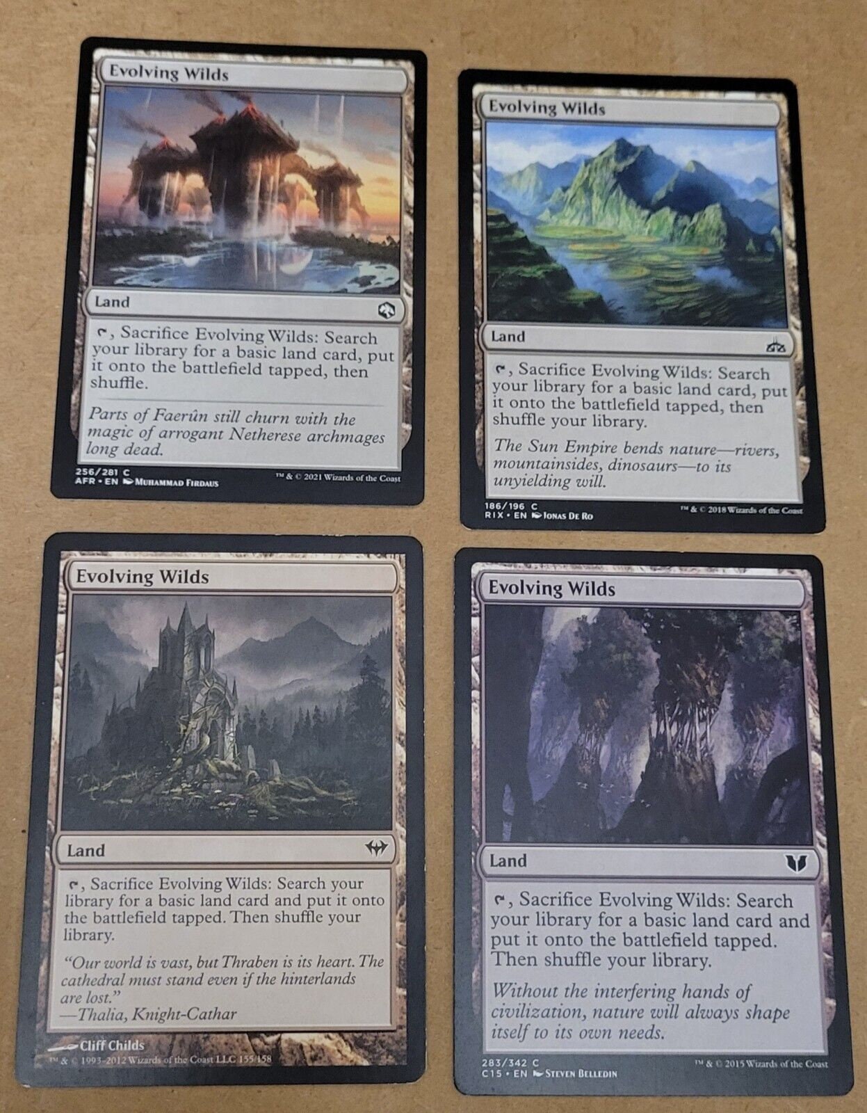 MTG 4x Evolving Wilds, Assorted Sets, May Include Foil! Busted