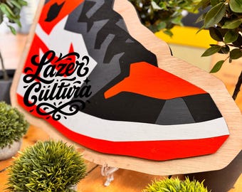 Wooden Laser Cut Sneaker Wall Art, Sneaker Head Art, Wall Art, Urban Art, Abstract Art, Hypebeast Art, Sneaker head, Sneaker head Accessory