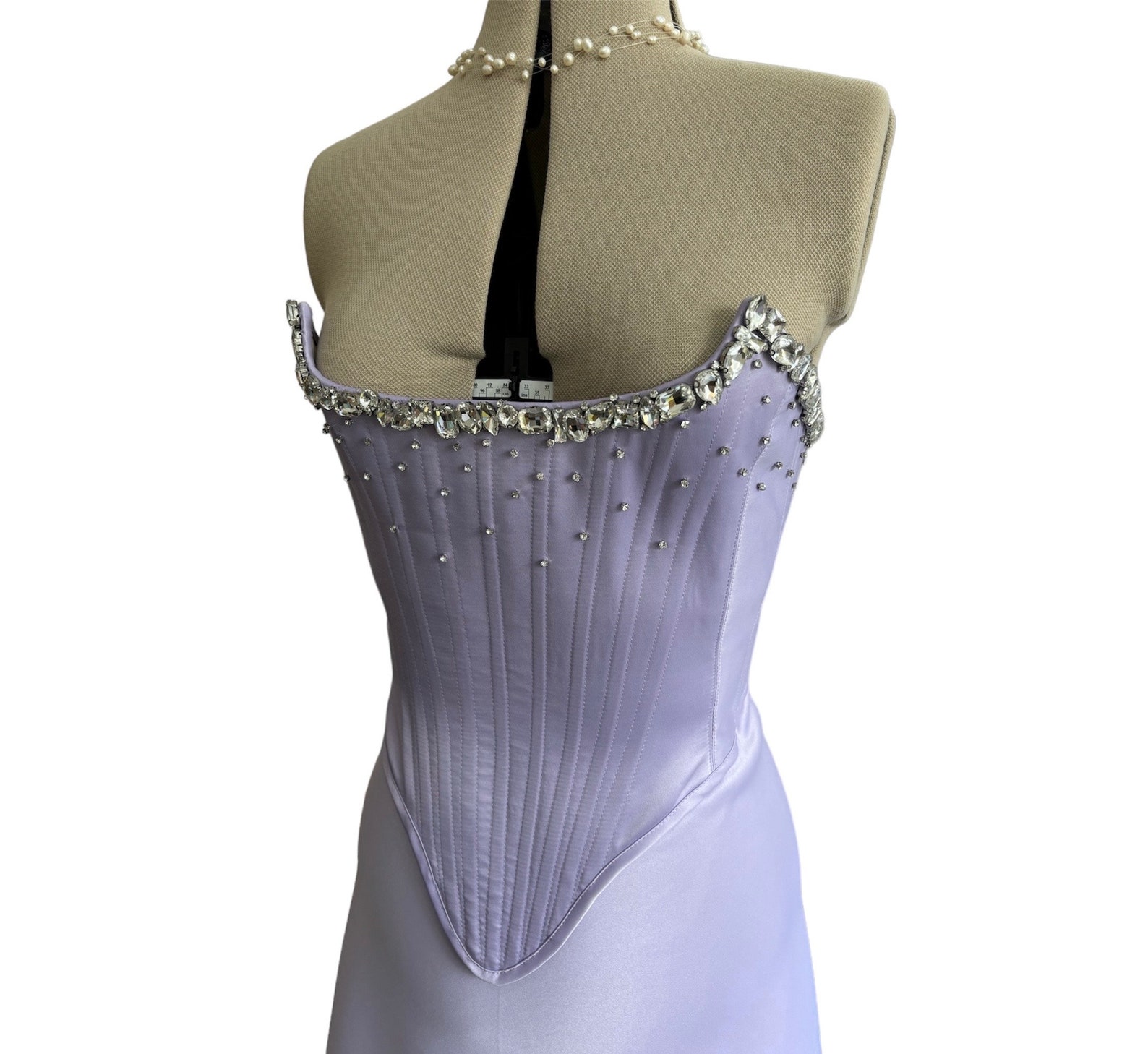 Handmade Rhinestone Corset Set - Etsy