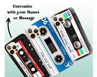 Cassette Tape Phone Case Mixtape Vintage Retro Audio Cassette 80s Retro Style Personalized Phone Case Nostalgic Custom Silicone IPhone Case
