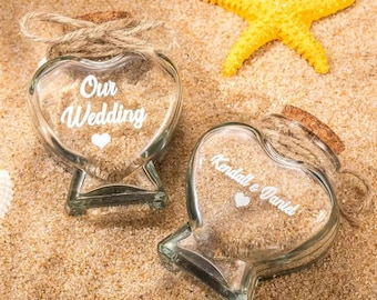 Honeymoon Sand Keepsake Jar, 25th, Unique Wedding Gift, Wedding Keepsake, Sand Bottle, Mr and Mrs, 1 Year Anniversary Gift for Boyfriend