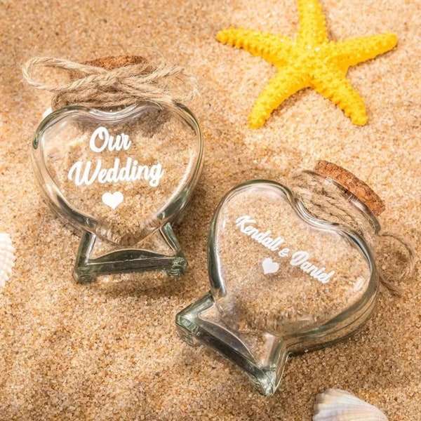 Honeymoon Sand Keepsake Jar, 25th, Unique Wedding Gift, Wedding Keepsake, Sand Bottle, Mr and Mrs, 1 Year Anniversary Gift for Boyfriend