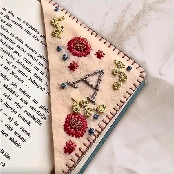 Embroidered Bookmark - Etsy