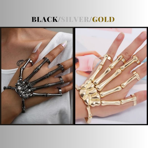 Skeleton Hand Bracelet for Men Etsy