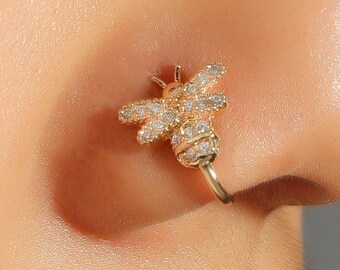 Bee Nose Ring - Etsy