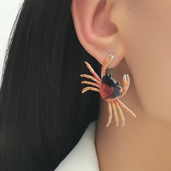 Crab Stud Earrings Etsy