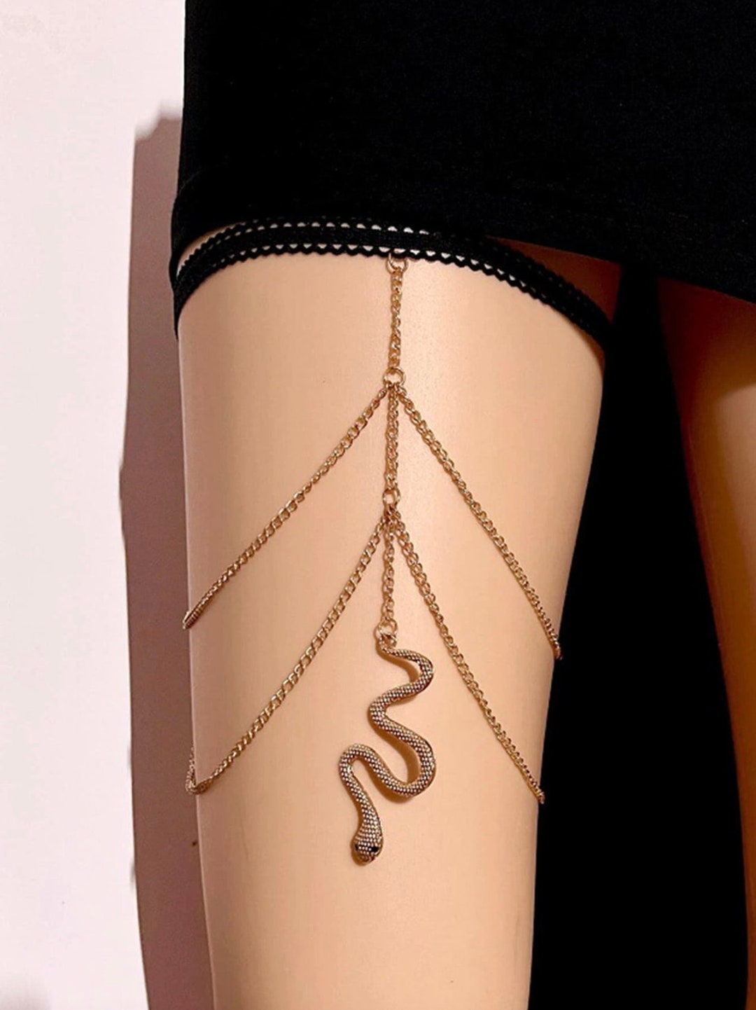 Snake Thigh Chain Snake Leg Chain Leg Thigh Chain Leg Chain Etsy