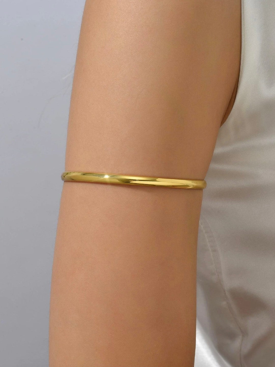 Elegant Minimalist Arm Cuff for Women Upper Arm Bracelet Arm Etsy