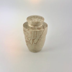 Small stone keepsake urn - human reliquary - Small pet urn
