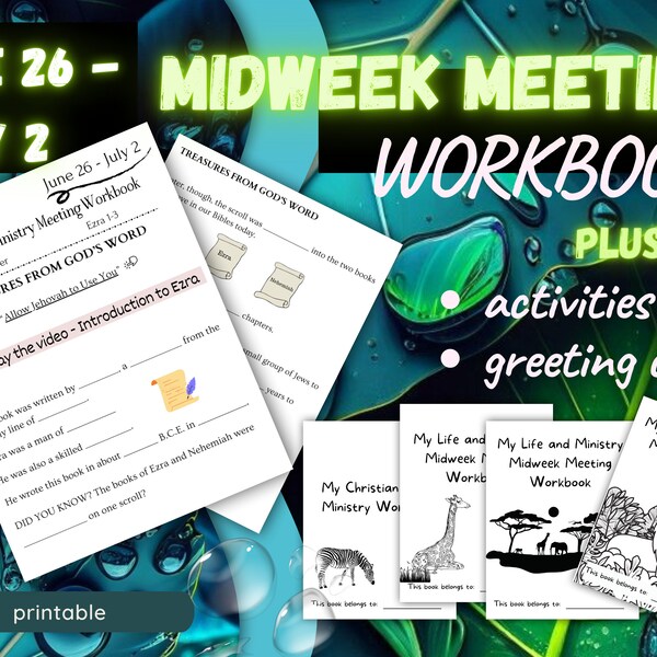 Jw Midweek Meeting Kids Etsy