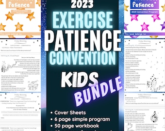 Jw Kids Assembly Workbook | 2023 Exercise Patience Convention of Jehovah's Witnesses | Activity Book | Program Guide | Keep busy | Printable