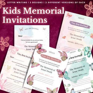 Invitación para conmemorar la muerte de Jesús / 2025 / Invitación para conmemorar a los TJ / Cómo escribir cartas para niños / Regalos de los TJ / jw org / Descargas / Libro de ejercicios de los TJ