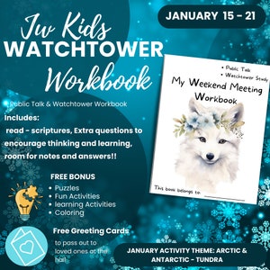 Jw Kids Watchtower Study Guide | January 15-21 | Meeting Workbook | Printable | Congregation Meeting | Jw Workbook | Jehovah's Witnesses