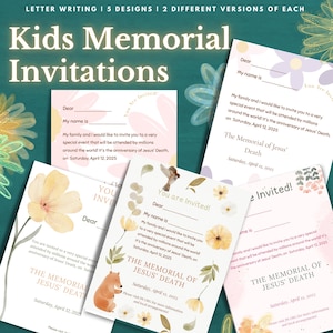 Invitación para conmemorar la muerte de Jesús / 2025 / Invitación para conmemorar a los TJ / Cómo escribir cartas para niños / Regalos de los TJ / jw org / Descargas / Libro de ejercicios de los TJ