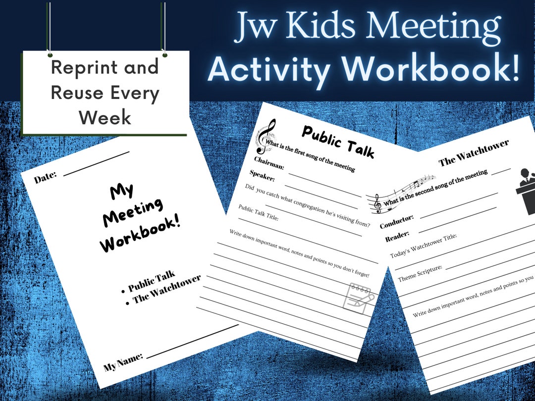 Jw Kids Meeting Workbook and Activities Printable Jw Children jw ...