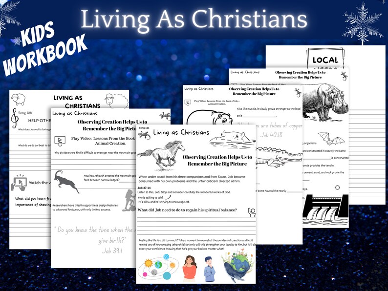 Jw Kids January Bundle Study Guide Midweek Meeting Workbook OCLAM