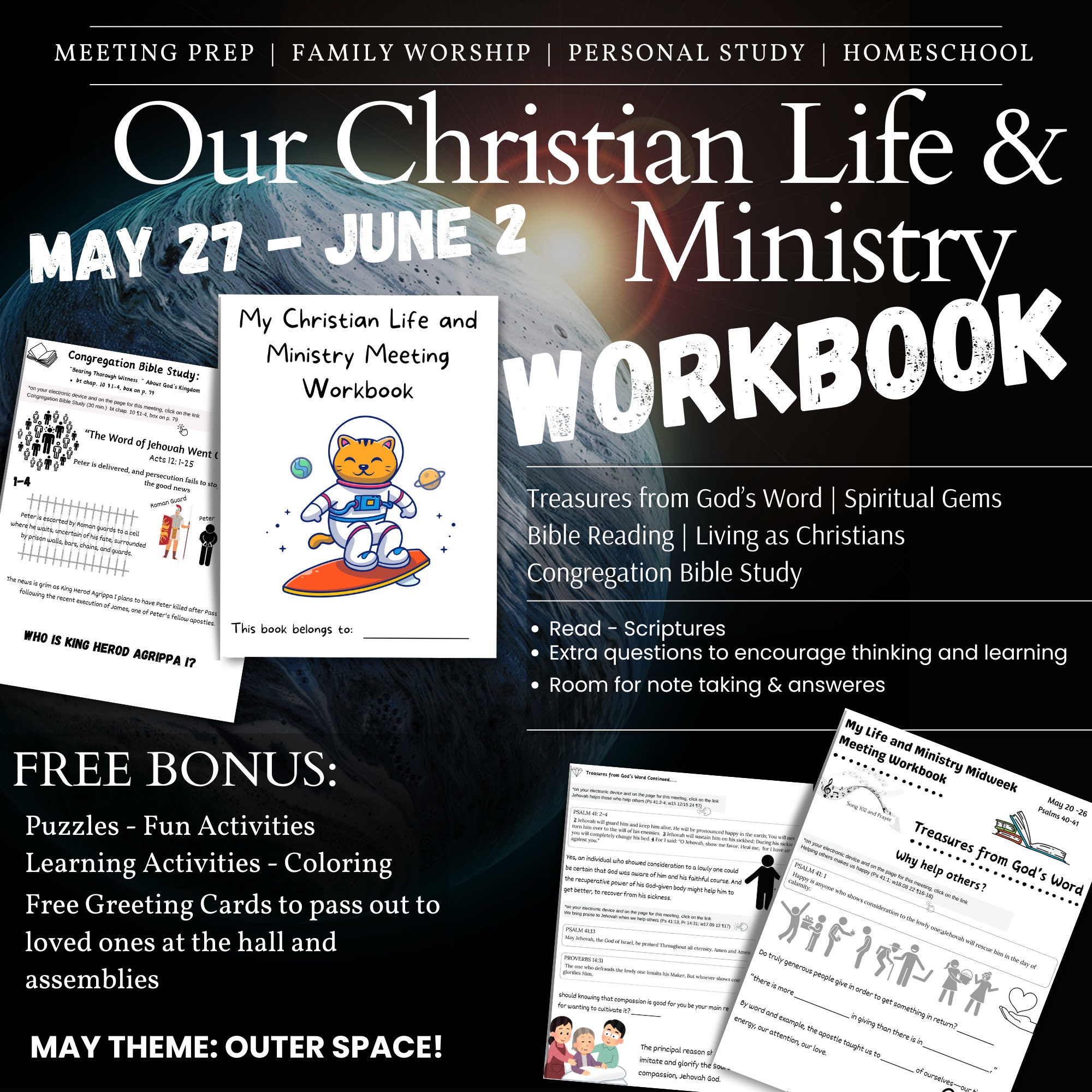 Jw Kids Workbook May 27 June 2 Our Christian Life and Ministry OCLAM Jw ...