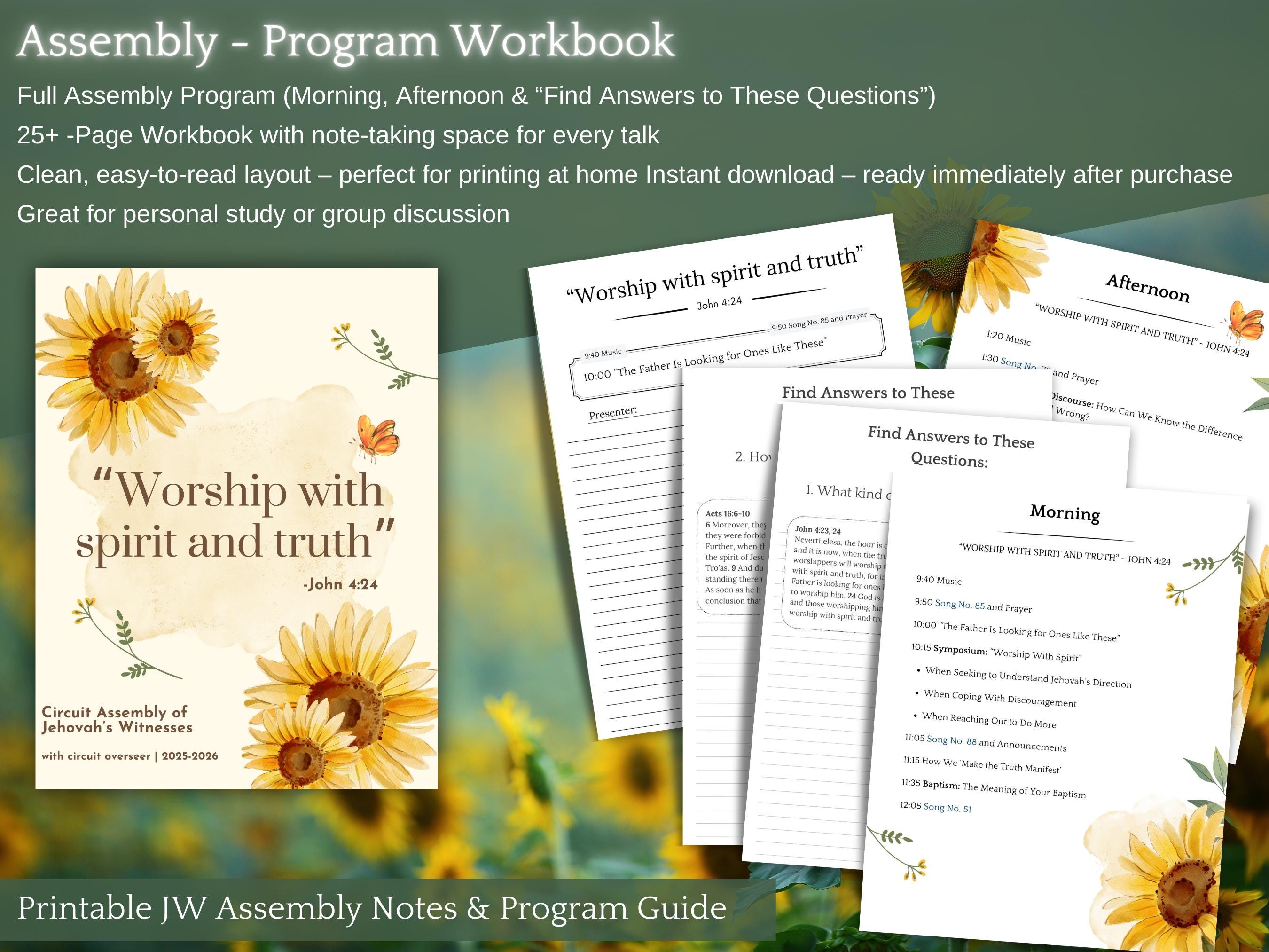 霊と真理をもって礼拝する 2025-2026 巡回大会 JW | ノート