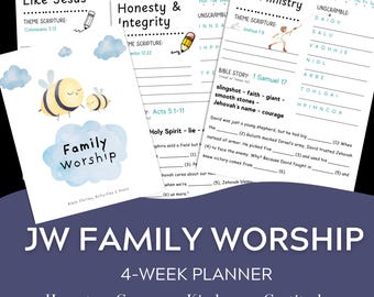 JW Familjeandaktsplanerare: Bibellektioner, Aktiviteter (PDF-nedladdning)